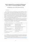 Research paper thumbnail of “Sobre la traducción de la sexta petición del Padrenuestro (ne nos inducas in tentationem): lingüística y teología”, en M. López Salvá (ed.), Los primeros cristianismos y su difusión, Tarragona, Rhemata Monografías, 2023, pp. 15-34.