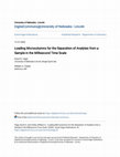 Research paper thumbnail of Loading Microcolumns for the Separation of Analytes from a Sample in the Millisecond Time Scale