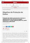 Research paper thumbnail of Proteção de dados pessoais de crianças e adolescentes nos serviços de jogos eletrônicos: a multa imposta pela FTC norte-americana à Microsoft