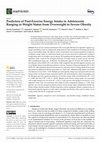 Research paper thumbnail of Predictors of Post-Exercise Energy Intake in Adolescents Ranging in Weight Status from Overweight to Severe Obesity