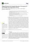 Research paper thumbnail of Athlete Preferences for Nutrition Education: Development of and Findings from a Quantitative Survey