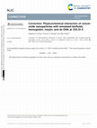 Research paper thumbnail of Correction: Physicochemical interaction of cerium oxide nanoparticles with simulated biofluids, hemoglobin, insulin, and ds-DNA at 310.15 K