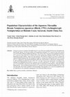 Research paper thumbnail of Population Characteristics of the Japanese Threadfin Bream Nemipterus japonicus (Bloch, 1791) (Actinopterygii: Nemipteridae) at Bintulu Coast, Sarawak, South China Sea