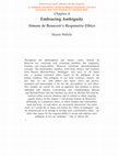 Research paper thumbnail of Embracing Ambiguity. Simone de Beauvoir's Responsive Ethics, in: Empathy and Ethics, edited by Magnus Englander and Susi Ferrarello. New York: Rowman & Littlefield 2023, pp.61-83.