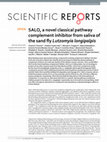 Research paper thumbnail of SALO, a novel classical pathway complement inhibitor from saliva of the sand fly Lutzomyia longipalpis