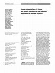 Research paper thumbnail of Gender-related effect of clinical and genetic variables on the cognitive impairment in multiple sclerosis