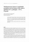 Research paper thumbnail of Prices and Value of the Hunted Animals and Hunting Products in the Late Fifteenth and the Second Half of the Sixteenth Century in the Environment of the Ruler of the Grand Duchy of Lithuania