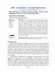 Research paper thumbnail of High Performance of Human Resource Practice Towards Work Engagement: A Practice at a Government Public Office