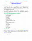 Research paper thumbnail of Call gor paper - 10th International Conference on Advanced Computing (ADCO 2023)