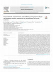 Research paper thumbnail of Social networks, empowerment, and wellbeing among Syrian refugee and Jordanian women: Implications for development and social inclusion