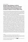 Research paper thumbnail of Europe’s New Religious Conflicts: Russian Orthodoxy, American Christian Conservatives and the Emergence of a European Populist Christian Right‑Wing