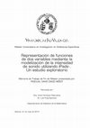 Research paper thumbnail of Representación de funciones de dos variables mediante la modelización de la intensidad de sonido utilizando iPads®. Un estudio exploratorio