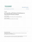 Research paper thumbnail of Typicality and Predictive Distributions in Discriminant Function Analysis