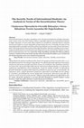 Research paper thumbnail of The Security Needs of International Students: An Analysis in Terms of the Securitization Theory