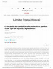 Research paper thumbnail of O excesso de credibilidade atribuída a peritos é um tipo de injustiça epistêmica