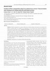 Research paper thumbnail of Synthesis of Silver nanoparticles using Ficus palmata leaves extract: Characterization and evaluation for its Antimicrobial and Antioxidant activities