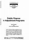 Research paper thumbnail of Public Finance in Ad ustment Programs