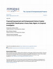 Research paper thumbnail of Financial Empowerment and Entrepreneurial Venture Creation among NGOs’ Beneficiaries in Kwara State, Nigeria: An Empirical Investigation