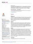 Research paper thumbnail of Gestational weight gain in sub-Saharan Africa: Estimation based on pseudo-cohort design