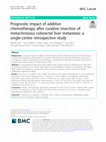 Research paper thumbnail of Prognostic impact of additive chemotherapy after curative resection of metachronous colorectal liver metastasis: a single-centre retrospective study