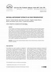 Research paper thumbnail of Natural antioxidant extracts as food preservatives