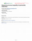 Research paper thumbnail of Measuring income inequality via percentile relativities