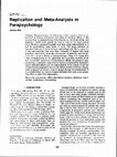 Research paper thumbnail of [Replication and Meta-Analysis in Parapsychology]: Comment