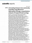 Research paper thumbnail of Unraveling Amazon tree community assembly using Maximum Information Entropy: a quantitative analysis of tropical forest ecology