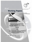 Research paper thumbnail of Social comparison and gender differences in risk taking