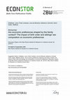 Research paper thumbnail of Are Economic Preferences Shaped by the Family Context? The Impact of Birth Order and Siblings’ Sex Composition on Economic Preferences