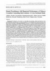 Research paper thumbnail of Dental Practitioners Self Reported Performance of Tobacco Cessation Counseling Interventions: A Cross Sectional Study