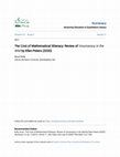 Research paper thumbnail of The Cost of Mathematical Illiteracy: Review of Innumeracy in the Wild by Ellen Peters (2020)