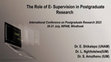 Research paper thumbnail of E-supervision in postgraduate research