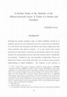 Research paper thumbnail of A Further Study of the Muktaka of the Mulasarvastivada-vinaya : A Table of Contents and Parallels