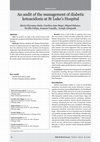 Research paper thumbnail of An audit of the management of diabetic ketoacidosis at St Luke's Hospital