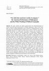 Research paper thumbnail of "Nor doth this wood lack worlds of company:" the American Performance of Shakespeare and the White-Washing of Political Geography