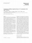 Research paper thumbnail of Comparison of different injection forms in CT examination of the upper abdomen