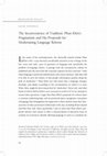 Research paper thumbnail of The Inconvenience of tradition: Phan Khôi’s pragmatism and his proposals for modernizing language reform