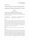 Research paper thumbnail of The Role of Managerial Accountants and the Implementation and Monitoring of the Balanced Scorecard Metrics: A Literature Review