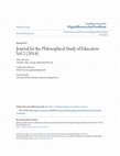 Research paper thumbnail of Journal for the Philosophical Study of Education Vol 2 (2014)