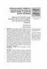 Research paper thumbnail of Desigualdades, Pobreza e Violência: Notas Para Um Debate Sobre a Questão Social No Brasil