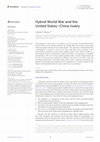 Research paper thumbnail of Hybrid World War and the United States-China rivalry