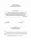 Research paper thumbnail of Análisis del modelo de gestión y la participación en el Hospital Zonal de Agudos Manuel Belgrano en el marco de la política implementada por la província de Buenos Aires