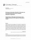 Research paper thumbnail of Hermanas abrazadas: filosofía y literatura en la profesionalización de los estudios filosóficos argentinos