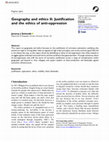 Research paper thumbnail of Geography and ethics II: Justification and the ethics of anti-oppression