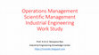 Research paper thumbnail of Operations Management - Industrial Engineering Interface