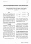 Research paper thumbnail of Comprehensive modulation representation for automatic speech recognition