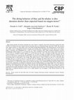 Research paper thumbnail of The diving behavior of blue and fin whales: is dive duration shorter than expected based on oxygen stores?