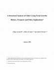 Research paper thumbnail of A Structural Analysis of Chile's Long-Term Growth: History, Prospects and Policy Implications