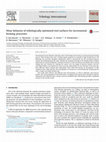 Research paper thumbnail of Wear behavior of tribologically optimized tool surfaces for incremental forming processes